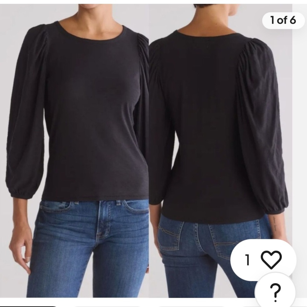 NWT National Ltd Cecilia Balloon Sleeve Top Sz L